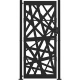 vidaXL Vrtna vrata črna 105x205 cm jeklena lučka | Shoptok.si