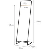 YAMAZAKI Črno kovinsko stojalo za oblačila Tower – | Shoptok.si