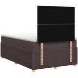  LED okvir za krevet s madracem Tamno smeđa 120 x 200 cm Tkanina | shoptok.hr