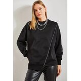 Bianco Lucci ženski duks 40971007, okrugli izrez, crni Cene