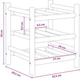  Stalak za vino Prirodna 32,5 x 29,5 x 36 cm Bambus | shoptok.hr
