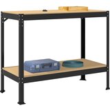  Radne klupe s policom Crna 81 x 41 x 145 cm Konstruirano drvo | shoptok.hr