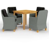  5-dijelni vrtni blagovaonski set svjetlosivi | shoptok.hr