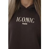 Kesi Insulated cotton set, sweatshirt with embroidery + brown trousers | shoptok.hr