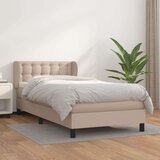  Box spring postelja z vzmetnico kapučino 100x200cm umetno usnje, (20726128) Cene