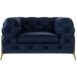 Ropez Temno moder žameten fotelj Chelsea Bis – | Shoptok.si