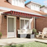 vidaXL Skrovita tenda Žuta i narančasta i bijela | shoptok.hr