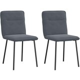 vidaXL Jedilni stoli 2 kosa temno siv žamet | Shoptok.si