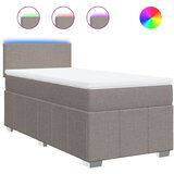 Maison Chic Box spring postelja - Vzmetna postelja z vzmetnico taupe 90x200 cm blago SL17401, (21882533) | Shoptok.si