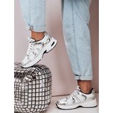 DStreet Sneakersy damskie na płaskiej podeszwie GLISSWALK beżowe | ePonuda.com