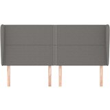  Uzglavlje s ušima tamnosivi 203x23x118/128 cm od tkanine | shoptok.hr