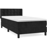 Box spring krevet s madracem crni 90x190 cm baršunasti | shoptok.hr