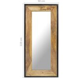 vidaXL Ogledalo 110x50 cm trden mangov les | Shoptok.si