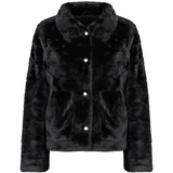 ONLMILLA FAUX FUR JACKET Crna