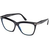 Tom Ford Ženski okvir za dioptrijske naočare Blue Block 0FT6064-B 156, Crni | Eponuda.com