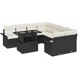  Sjedeća garnitura za vrt 9 kom. Crna poliratan 100 x 55 x 73 cm | shoptok.hr