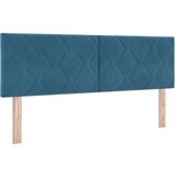 Box Spring Krevet s Madracem Tamnoplavi 140x190 cm Baršun | shoptok.hr