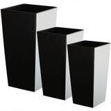 KADAX Komplet 3 vrtnih lončkov + vložki, visoki veliki, črni, 37+47+57 cm, (5000350962) | Shoptok.si