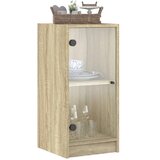  Bočni ormarić sa staklenim vratima boja hrasta 35x37x75,5 cm | shoptok.hr