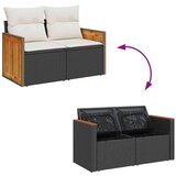 vidaXL 7-dijelni set vrtnih sofa od poliratana s jastucima crni | shoptok.hr