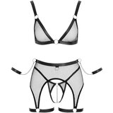 Cottelli Bondage prozirni mrežasti set s lancima (crna) | shoptok.hr