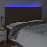  LED uzglavlje tamnosmeđe 160x5x118/128 cm od tkanine | shoptok.hr