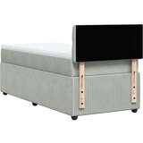 Box spring krevet s madracem svjetlosivi 100x200 cm baršunasti | shoptok.hr