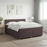  Boxspring krevet s madracem Tamno smeđa 140 x 200 cm Tkanina | shoptok.hr