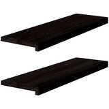  Gazišta stepenice 2 kom tamnosmeđi 80x30x2 cm masivna hrast | shoptok.hr