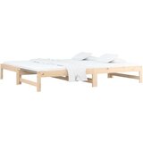  Izvlečna dnevna postelja 2x(90x190) cm trdna borovina, (20601208) | Shoptok.si
