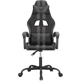  Igraća stolica crno-siva od umjetne kože | shoptok.hr