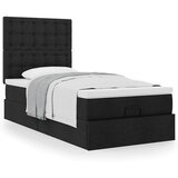 vidaXL Otomanski okvir kreveta s madraca crni 90x190cm od tkanine Cijene