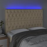  LED uzglavlje krem 160x7x118/128 cm od tkanine | shoptok.hr