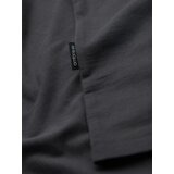 Ombre Men's BASIC classic cotton T-shirt with a serape neckline - graphite | shoptok.hr