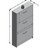 FMD Omarica za čevlje s 3 nagibnimi predali bela, (21024953) | Shoptok.si