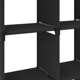 Police za izlaganje s 9 kocki od tkanine 103x30x107 5 cm crne | shoptok.hr