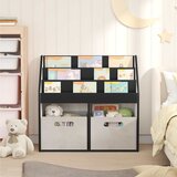 Polica za knjige za djecu s pohranom Crna 72,5 x 29,5 x 69 cm | Eponuda.com