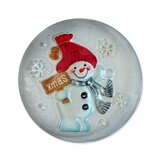  novogodšnja dekoracija okrugli stakleni tanjir Sneško Belić Tingle Cene