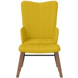  Stolica za ljuljanje s osloncem za noge boja senfa baršunasta | shoptok.hr