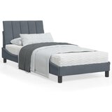 vidaXL Posteljni okvir z vzglavjem temno siv 90x190 cm žamet Cene