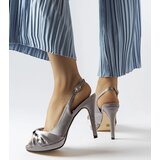 Gemre Light gray high-heeled sandals Crispina | ePonuda.com