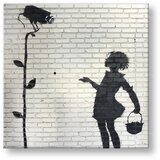  Slike na platnu kvadrat street art – banksy BA042K1 (moderne) | shoptok.hr