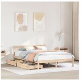vidaXL Posteljni okvir brez vzmetnice 135x190 cm trdna borovina | Shoptok.si