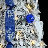  Umjetno božićno drvce s 100 LED svjetlima Bijelo 150 cm PVC | shoptok.hr
