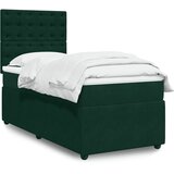  Box spring krevet s madracem tamnozeleni 100x200 cm baršunasti | shoptok.hr