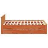 vidaXL Posteljni okvir brez vzmetnice z vzglavjem 180x200 cm borovina, (21368944) | Shoptok.si