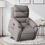 vidaXL električni masažni naslanjač s funkcijo vstajanja taupe | Shoptok.si