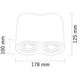 Bb Link svetiljka JM-016 plafonska crna 2*GU10 IP20 | ePonuda.com