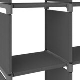 Police za izlaganje s 15 kocki sive 103x30x175,5 cm od tkanine | shoptok.hr