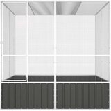  Kavez za ptice antracit 213,5x217,5x211,5 cm pocinčani čelik | shoptok.hr